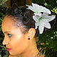 Lily Hair Flower White Ivory