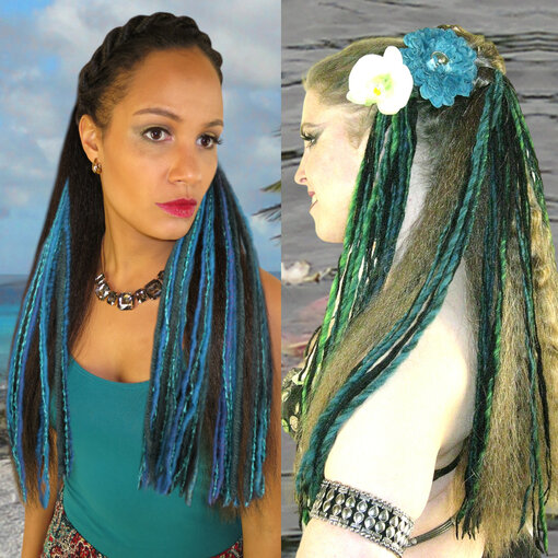 Clip-In Dreads MERMAID & PFAU