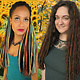 Clip-In Boho Dreads BRAUN-BUNT