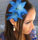 Haarblumen Set 3 Lilien blau & lila