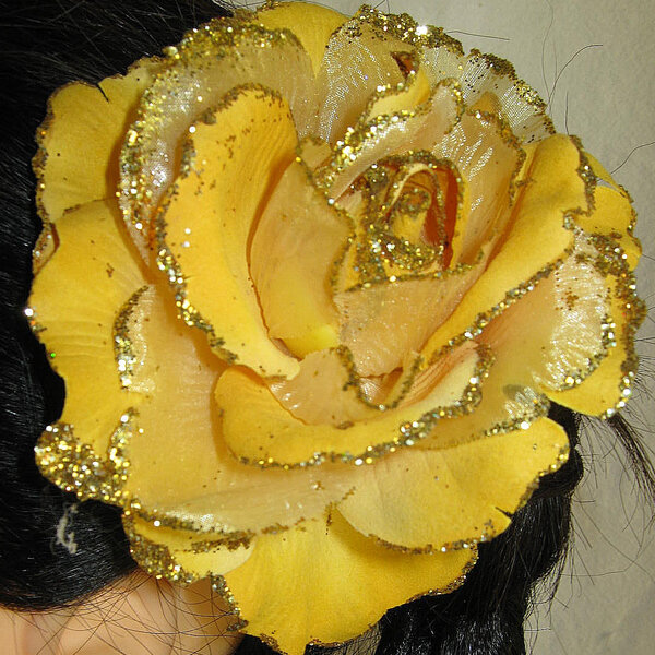 Rose Hair Flower Golden Sun 2x