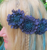Blue-Teal Hair Flowers