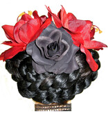 Gothic Diva Haarblumen Set