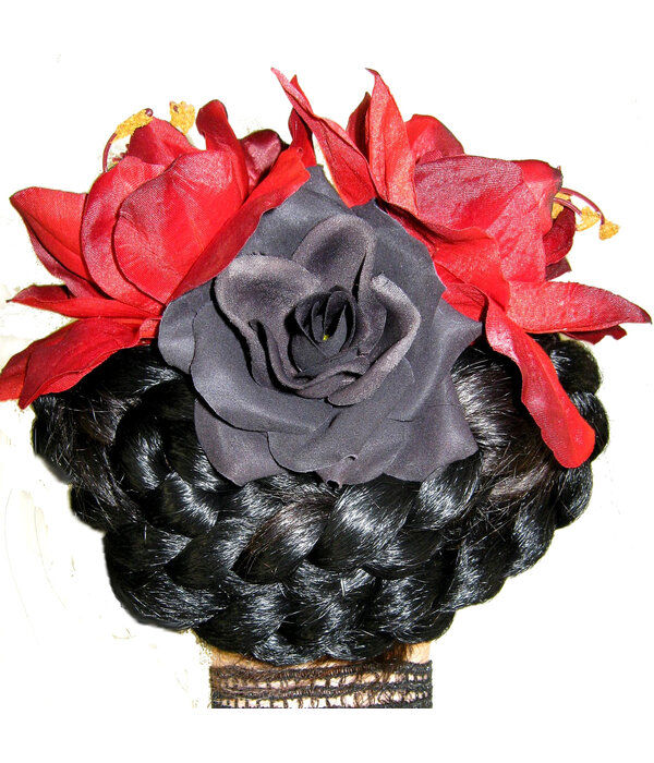 Gothic Diva Haarblumen Set