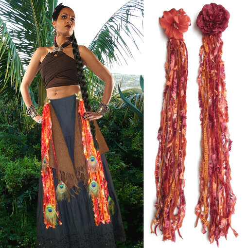 Zigeunerfeuer (Pfau) Haarschmuck