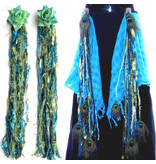 Mermaid (Peacock) hip & hair tassel clip/ yarn fall Mermaid (Peacock) hip & hair tassel clip/ yarn fall