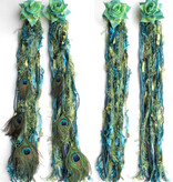 Mermaid (Peacock) hip & hair tassel clip/ yarn fall Mermaid (Peacock) hip & hair tassel clip/ yarn fall