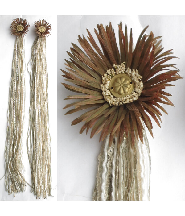 Antique (peacock) belt & hair tassel