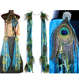 Gürtel- & Haarclip Nixe (Pfau)