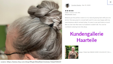 Klicke hier für alle Kundenfotos von Haarteilen, Zöpfen, geflochtenen Haarbändern ...