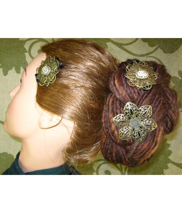 Steampunk Cameo Hair Flower