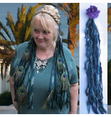 Gürtel- & Haarclip Gothic Nixe (Pfau)