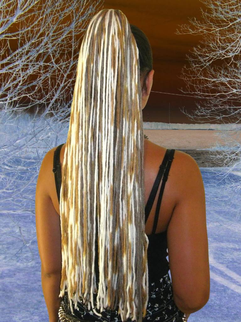  Steampunk Dreadlocks Haarteil blond MAGIC TRIBAL HAIR 