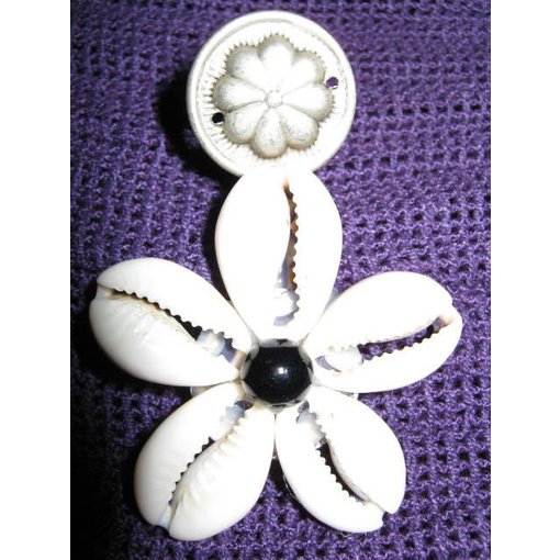 2 Cowry Hair & Belt Clips, black