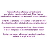Peacock Feather Hair Piece XL Set