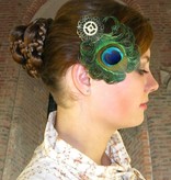 Steampunk Peacock Feather Fascinator