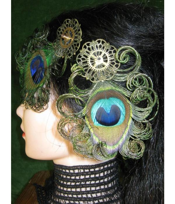 Steampunk Peacock Feather Fascinator