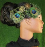 Steampunk Peacock Feather Fascinator