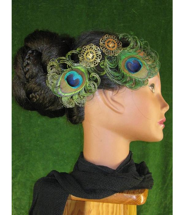 Steampunk Pfau Fascinator