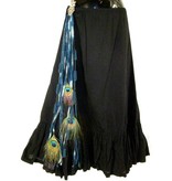 Goth Mermaid (peacock) belt clip/ yarn falls