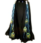 Goth Mermaid (peacock) belt clip/ yarn falls