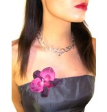 Wine Red Orchid Hair Flowers 2 x