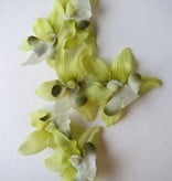 Fair Green Mini Orchid Hair Flowers