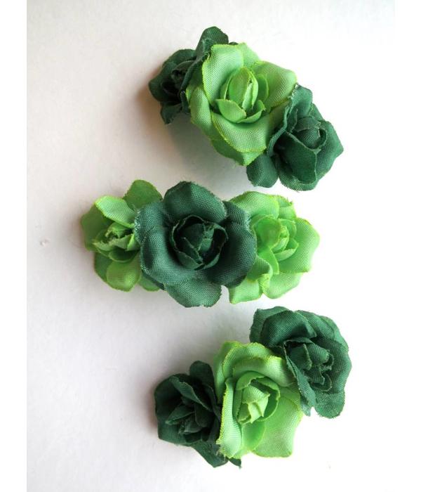 Green Rose Hair Flowers