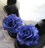 Blue Rose Hair Flower 2 x