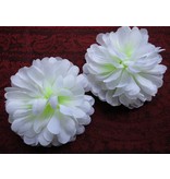 White Chrysanthemum Hair Flower 2 x