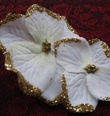 Bollywood Hair Flowers, Ivory-Gold