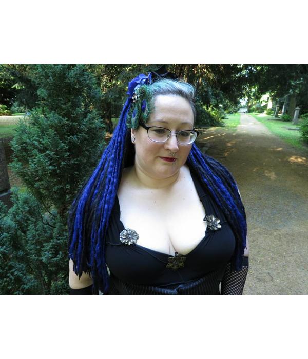 Midnight Blue Goth Dreadlocks Hair Piece