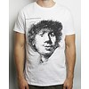 White T-shirt Self-portrait Open-mouthed