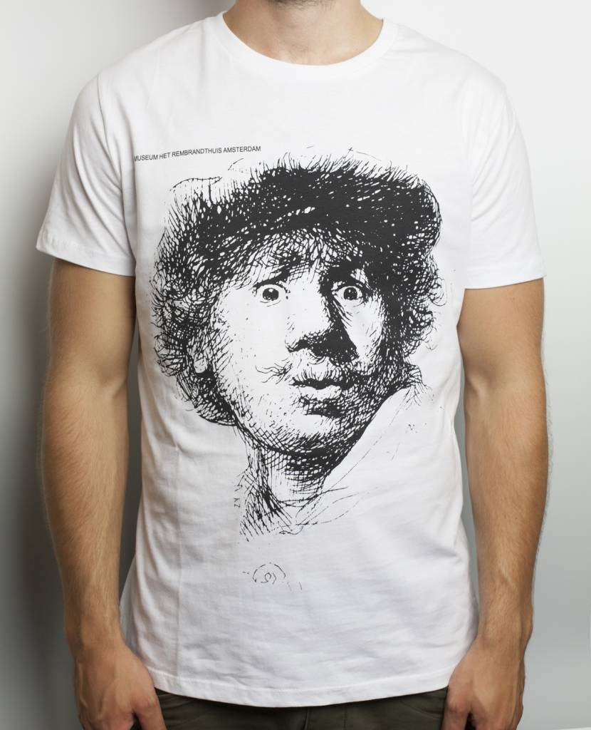 White T-shirt Rembrandt Self-portrait Open-mouthed - Webshop - Museum ...