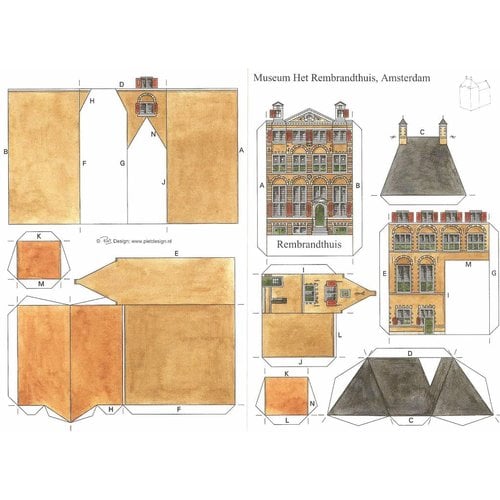 Paper model of Rembrandt's house 