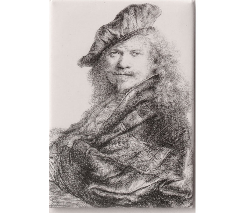 Magneet Zelfportret Rembrandt leunend