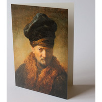 Greeting Card Old Man with Fur Cap