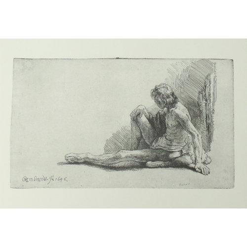 Postcard Seated Male Nude 