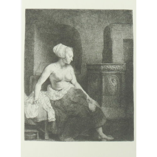 Postcard Woman Sitting Half Dressed 