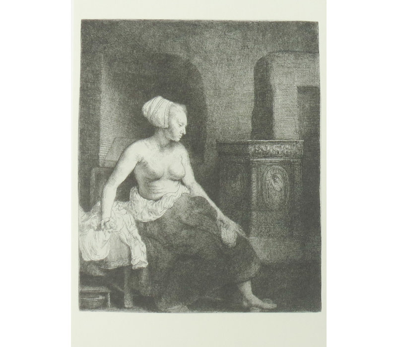 Postcard Woman Sitting Half Dressed