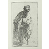 Postcard Beggar with Wooden Leg