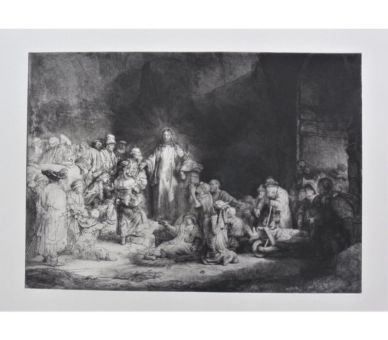 ETCHING Christ preaching ('The hundred-guilderprint')