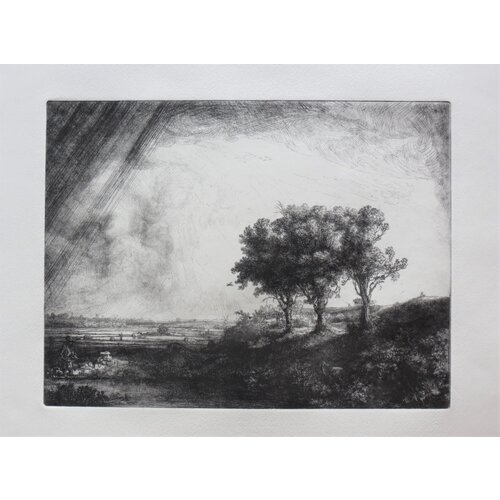 ETCHING The Three Trees 