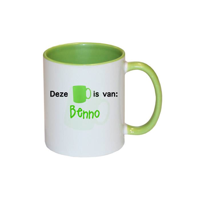 Mok Met Naam Groen huismerk kopen in de aanbieding