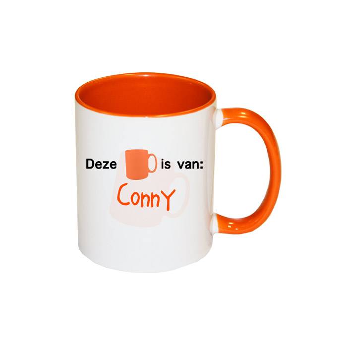 Mok Met Naam Oranje huismerk kopen in de aanbieding