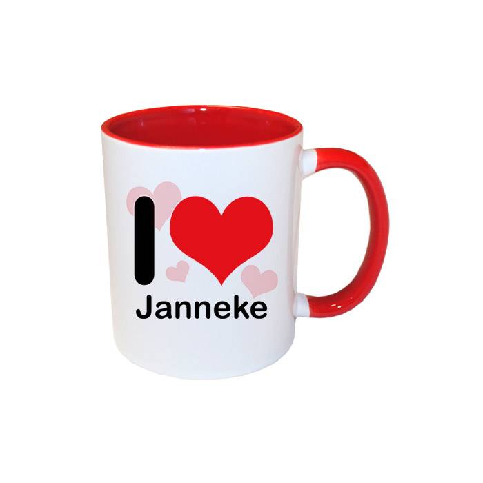 I Love Mok Met Naam Rood huismerk kopen in de aanbieding