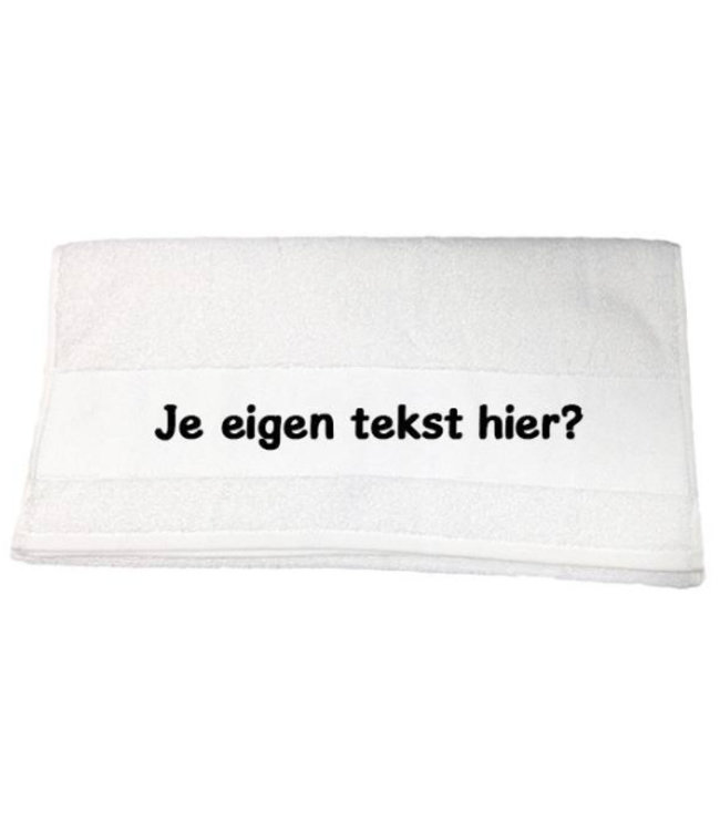 Handdoek met naam (wit)