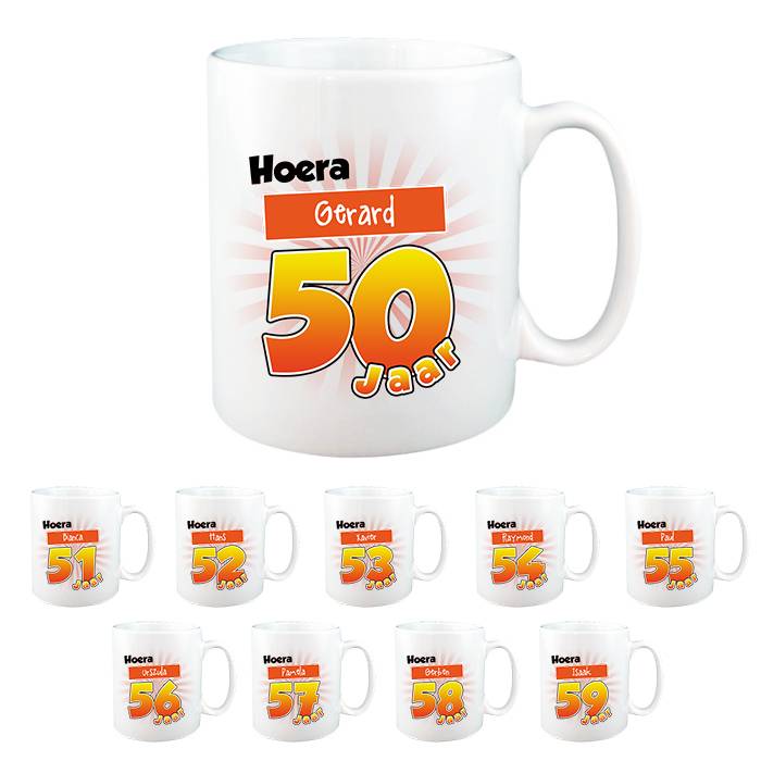 Mok 50 51 52 53 54 55 56 57 58 59 Jaar huismerk kopen in de aanbieding