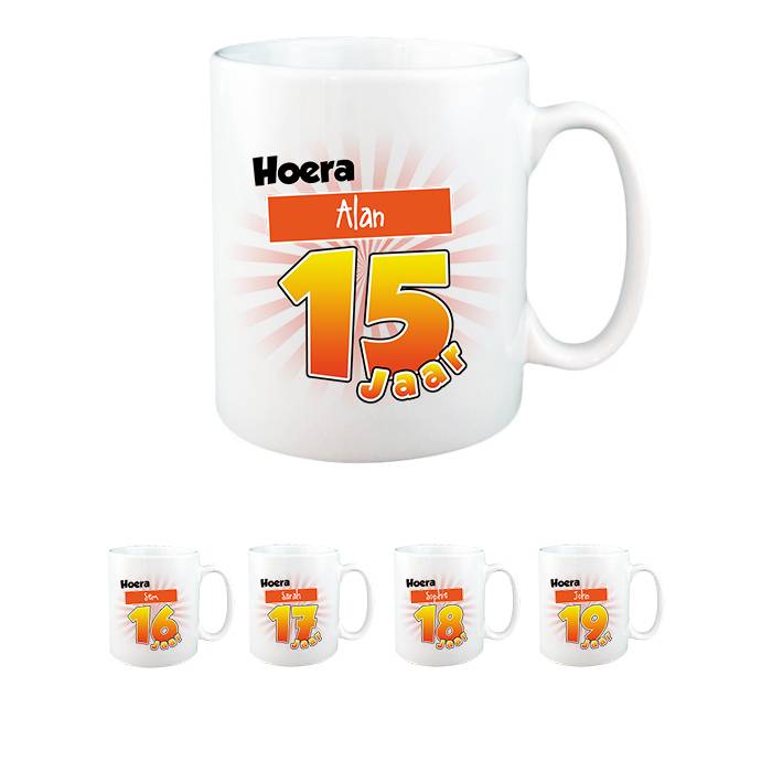 Mok 10 11 12 13 14 15 16 17 18 19 Jaar huismerk kopen in de aanbieding Mok 10 11 12 13 14 15 16 17 18 19 Jaar huismerk kopen in de aanbieding