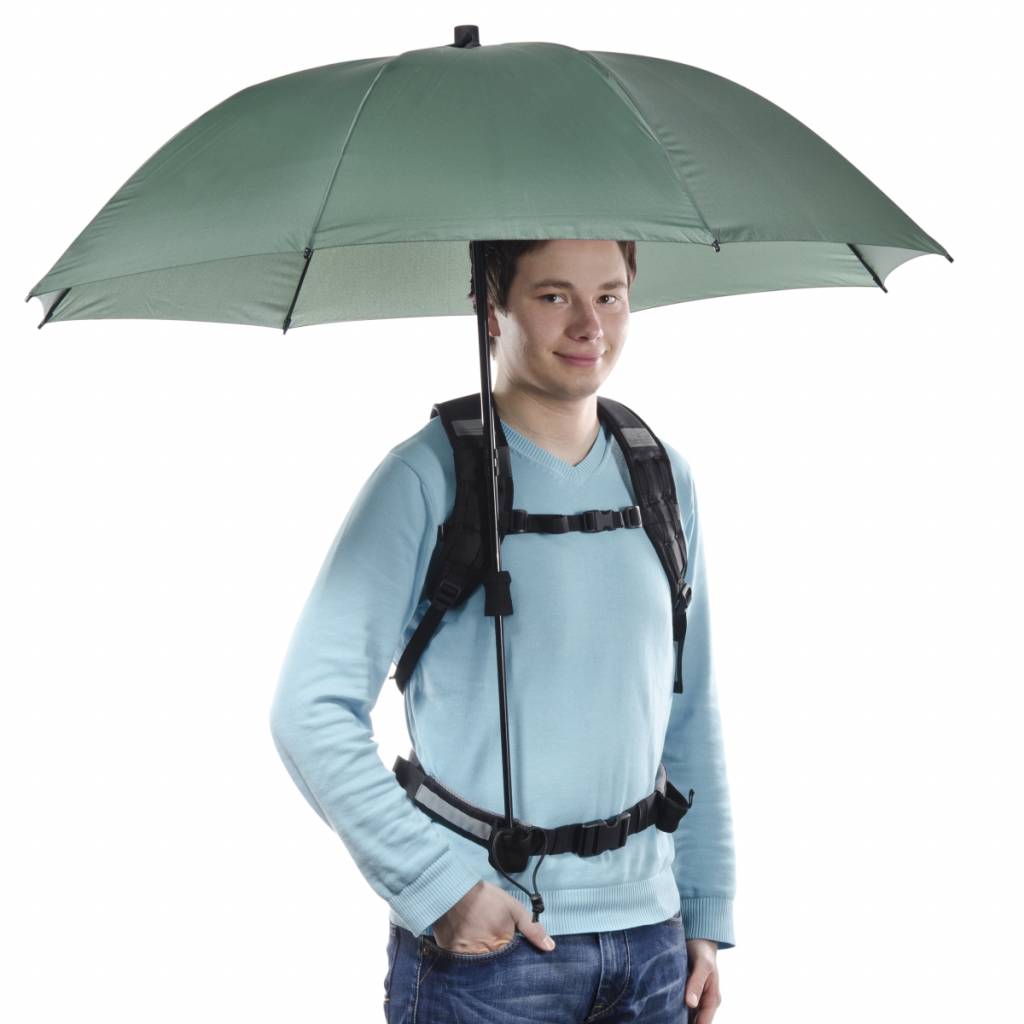 Swing handsfree Regenschirm oliv Tragegestell WALIMEX-WEBSHOP.COM | mit